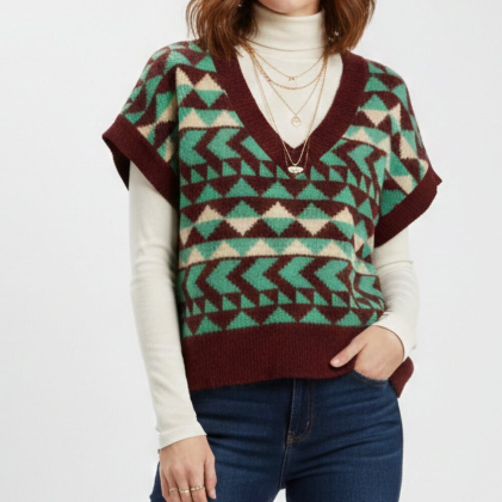 Free People Through The Motions Sweater Vest Size Small